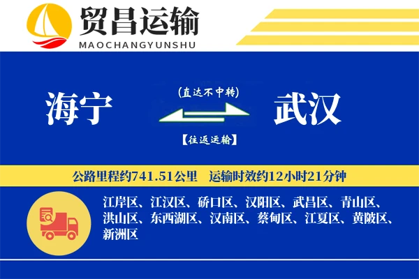 海宁到武汉物流公司