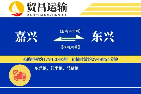 嘉兴到东兴物流公司