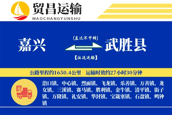 嘉兴到武胜县物流专线-嘉兴至武胜县货运公司