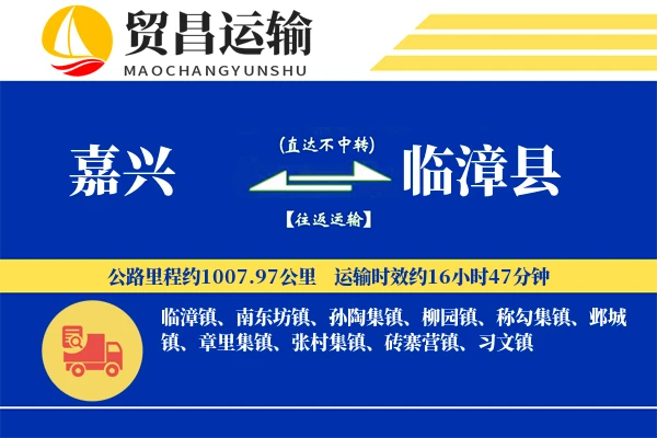 嘉兴到临漳县物流公司