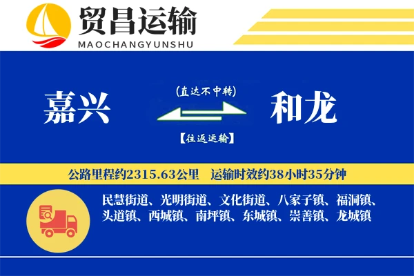 嘉兴到和龙物流公司