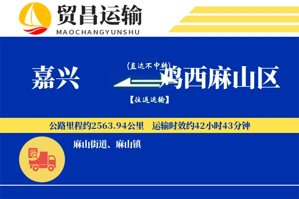 嘉兴到鸡西麻山区物流公司