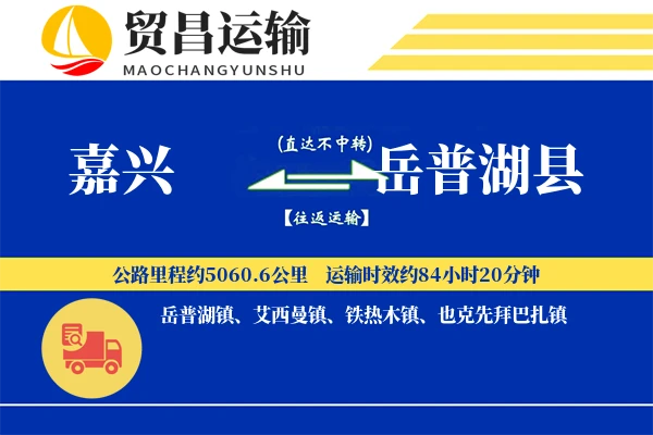 嘉兴到岳普湖县物流专线-嘉兴至岳普湖县货运公司