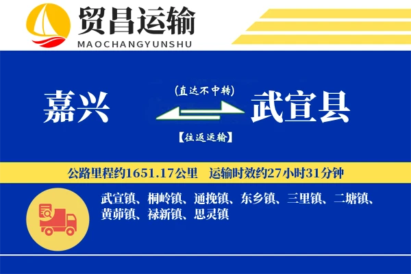 嘉兴到武宣县物流公司
