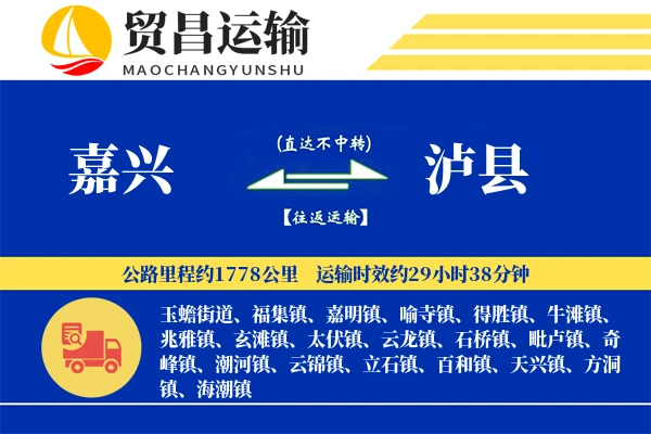 嘉兴到泸县物流专线-嘉兴至泸县货运公司