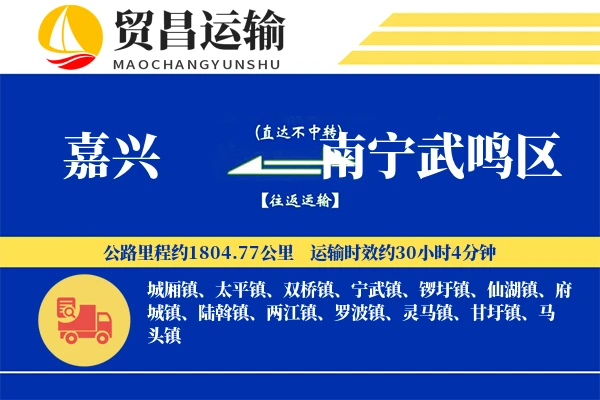 嘉兴到南宁武鸣区物流专线-嘉兴至南宁武鸣区货运公司