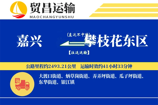 嘉兴到攀枝花东区物流专线-嘉兴至攀枝花东区货运公司