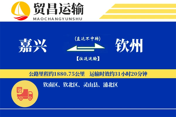 嘉兴到钦州物流公司