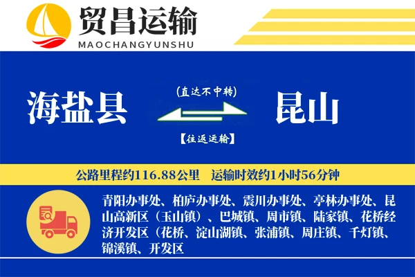 海盐县到昆山物流专线-海盐县至昆山货运公司