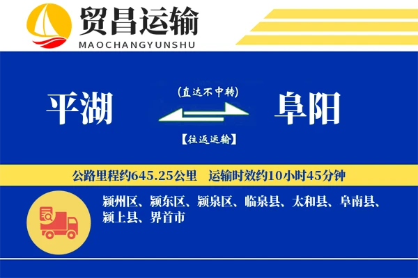 平湖到阜阳物流公司
