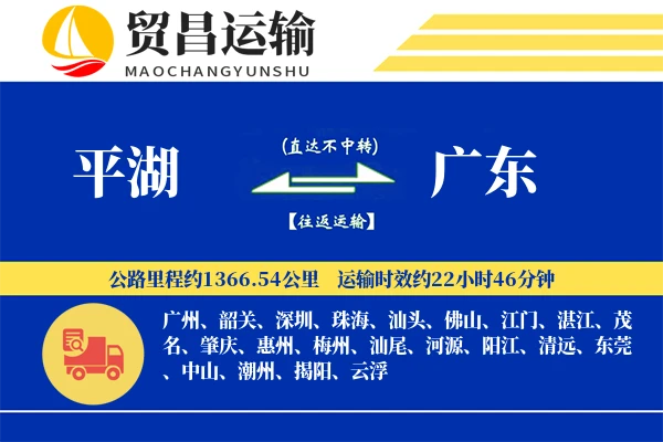 平湖到广东物流公司