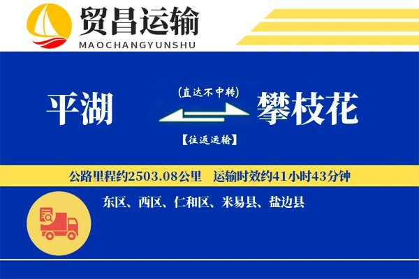 平湖到攀枝花物流公司