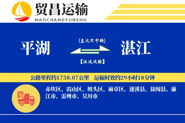 平湖到湛江物流公司