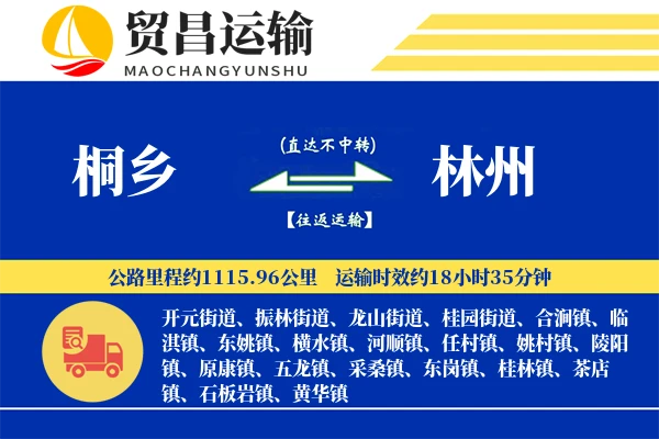 桐乡到林州物流专线-桐乡至林州货运公司